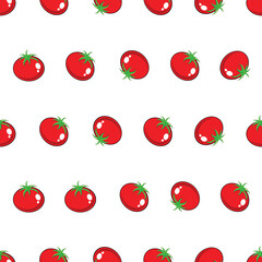 stock vector tomato pattern on white background