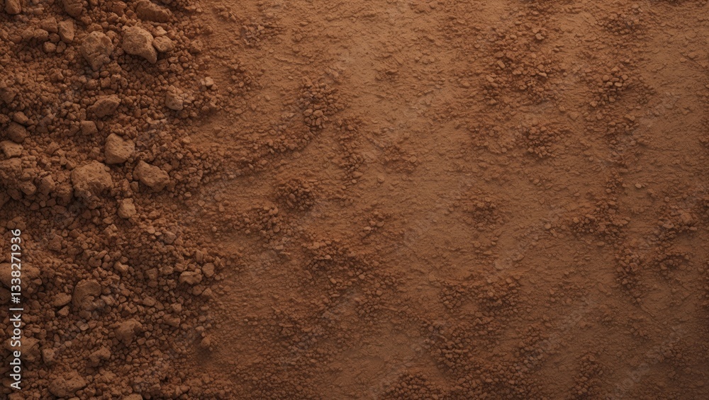 Aufkleber brown ground surface. close-up view of natural background. top view of soil surface.