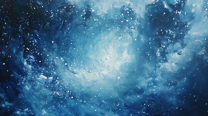 Obraz premium mesmerizing cosmic scene with swirling blue and white patterns resembling galaxy, evoking sense of wonder and mystery. image captures vastness of space with dreamy quality