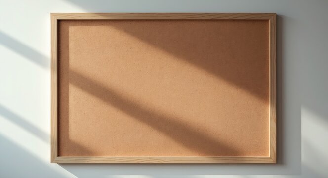 Empty memo board set against a white background.