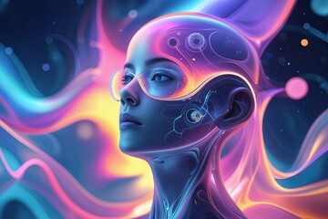 Dynamic Science-Inspired Digital Aesthetics Featuring Fluid Gradients and Serene Design