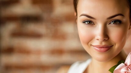 Beautiful woman with flawless skin