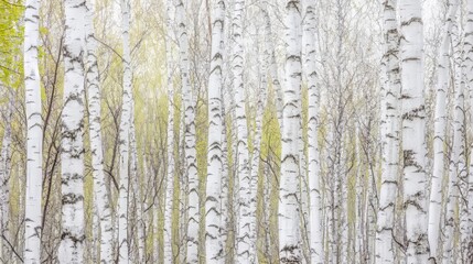 Obraz premium Birch tree trunks in a forest