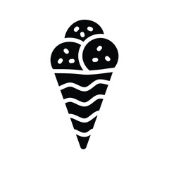 Get this easy to use glyph icon of ice cream cone
