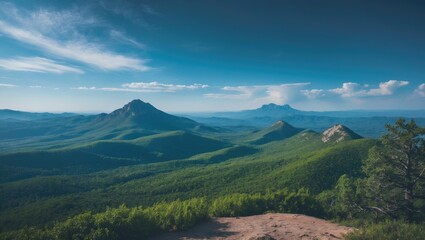 Views from the summit of the trail on Thumb Butte. In the background, you can see Granite Mountain and the Peaks.