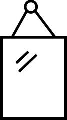 mirror icon, Mirror looking icons, minimalistic designs template, Furniture and Home Appliances Icons vector, isolated on transparent background, Perfect for bathroom or bedroom interior design.