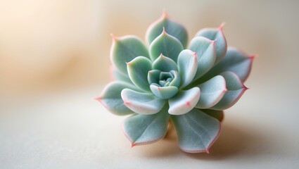 Landscape left-hand side pastel succulent.