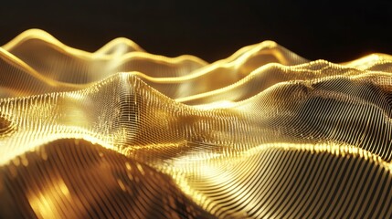 Dynamic Data Visualization Graph Line and Bar Chart Trends in Gold Landscape Environment