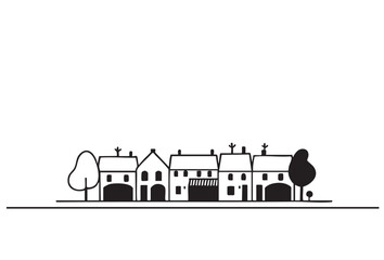 Naklejka premium Hand drawn house. Doodles cottage