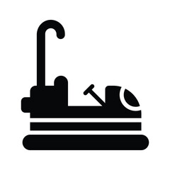 Trendy glyph style icon of bumper car ride