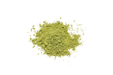 green tea powder isolated 