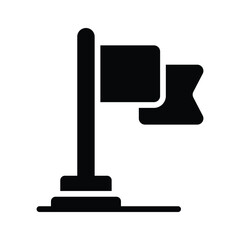 A glyph style icon of flag is ready for premium use