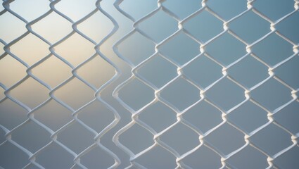 Fototapeta premium mesh fence made of metal