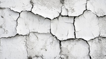 Obraz premium Cracked White Wall Surface Texture Background