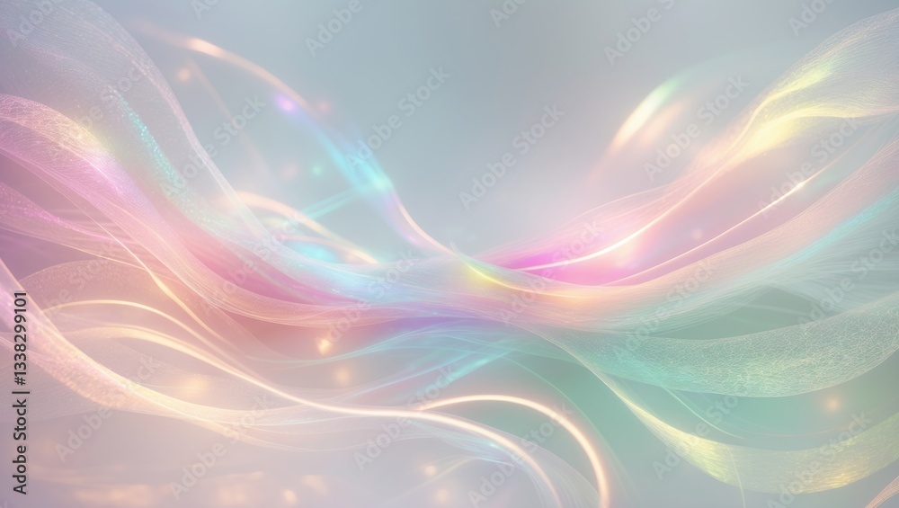 Poster rainbow light texture overlay effect. mock-up of natural light effects.