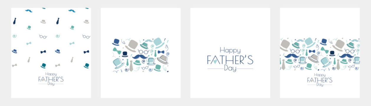Father's Day card set. Modern minimal design.