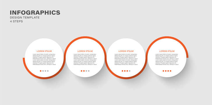 4 steps infographics design template. Minimalistic vector design