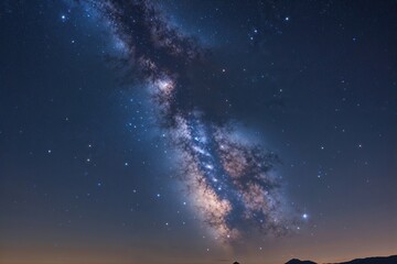 Fototapeta premium Stunning Milky Way with Sparkling Jewel Stars in a Tranquil Night Sky