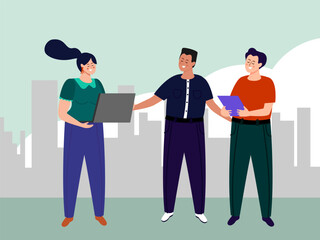 Social Services Concept Illustration Stylish and Beautiful