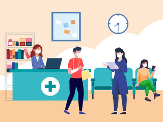 Clinic Concept Illustration Stylish and Beautiful