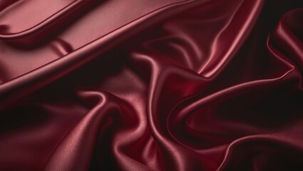 Obraz premium Textured background of red fabric textile.