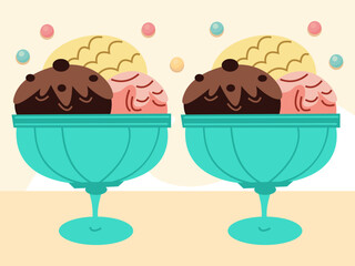 Dessert Concept Illustration Stylish and Beautiful