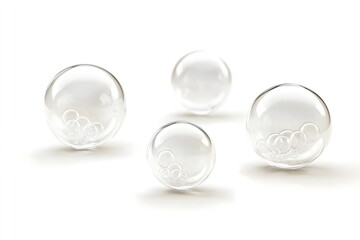 Bubble like pearls isolated on a white background