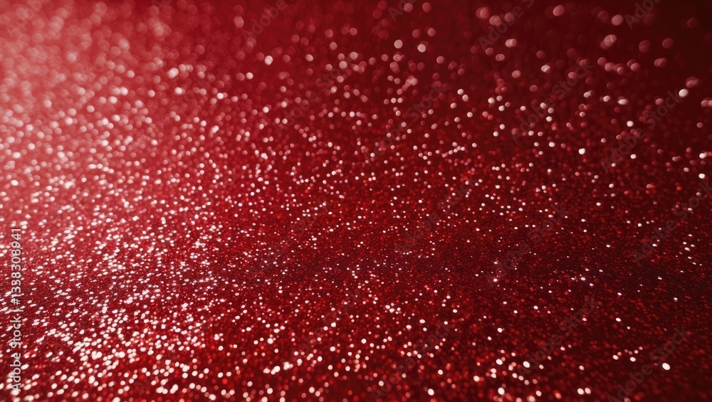 Fototapete red glitter paper texture background resembling space. glitter star effect similar to space. night s