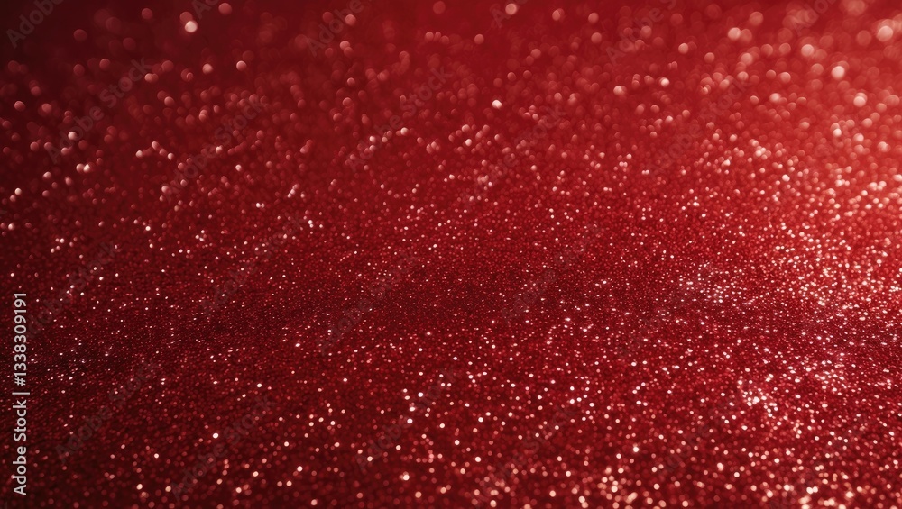 Aufkleber red glitter paper texture backdrop with space. glitter star effect resembling space. night sky unive
