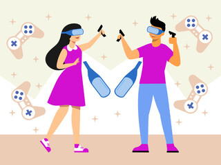 VR Glasses Concept Illustration Stylish and Beautiful