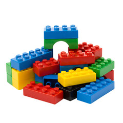 Fototapeta premium Colorful Bricks on Transparent background