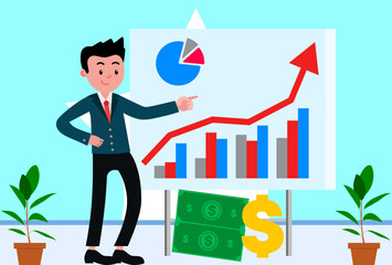 Economic Indicator Concept Illustration Stylish and Beautiful