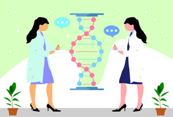 Bioethics Debate Concept Illustration Stylish and Beautiful