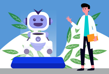 Nano Robot Concept Illustration Stylish and Beautiful