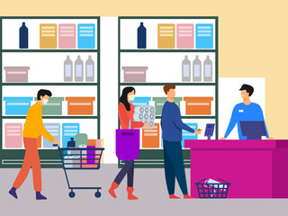 Retail Merchandising Concept Illustration Stylish and Beautiful