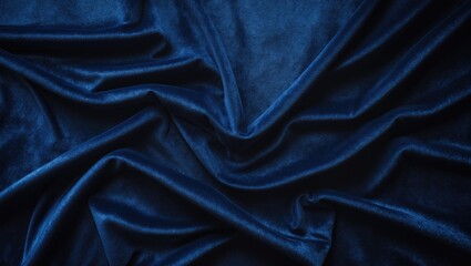Obraz premium Beautiful grunge velvet dark navy blue backdrop. Wide banner or wallpaper with a rough style featuring space for text and design. Textured velvety photography background.