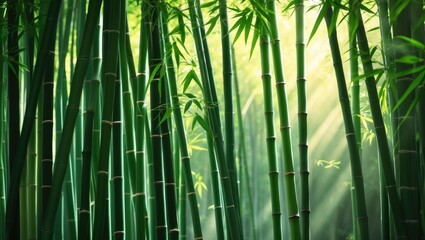 Fototapeta premium Lush bamboo grove.