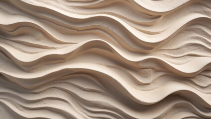 Fototapeta premium Desert sand texture background wallpaper featuring wind waves, river bank shore beach, natural sand abstract.