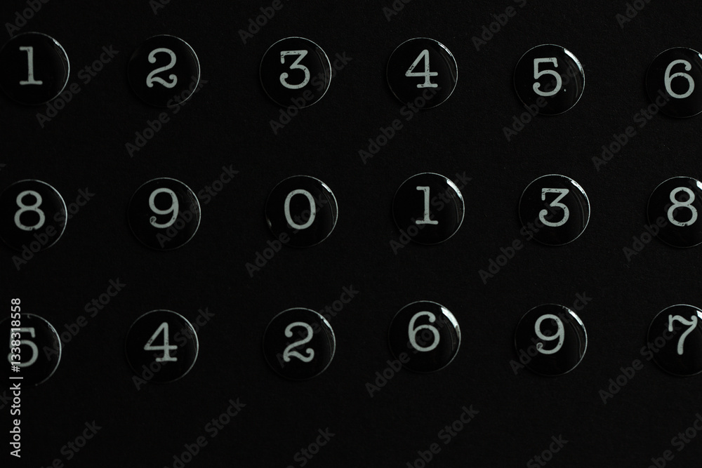 Poster background of numbers. from zero to nine. numbers texture. finance data concept. mathematic. seamles