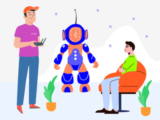 Remote Control Concept Illustration Stylish and Beautiful