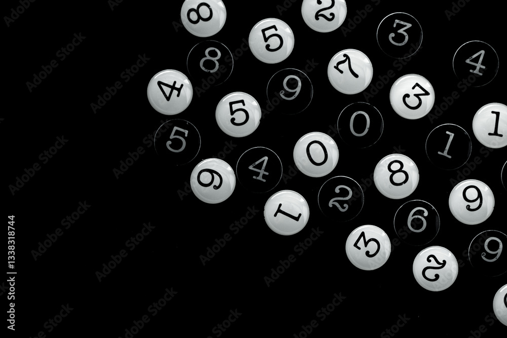 Poster background of numbers. from zero to nine. numbers texture. finance data concept. mathematic. seamles