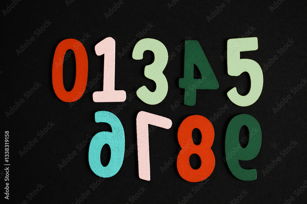 Poster background of numbers. from zero to nine. numbers texture. finance data concept. mathematic. seamles