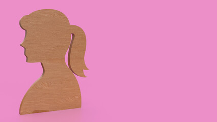 The Woman plat for female or  feminine concept 3d Rendering..