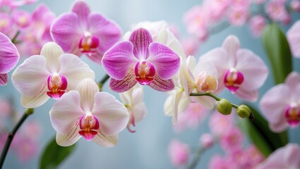Sweet color orchids in gentle style for backdrop