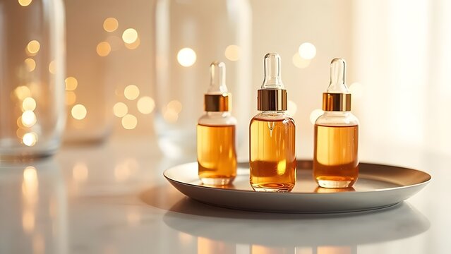 Radiant Elixir Vitamin C Serum Ampoules in Artistic Setting