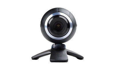 A webcam on a small tripod for video calls, isolated on transparent background png