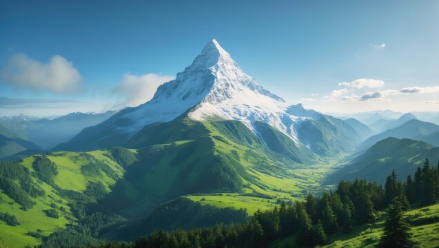 breathtaking panoramic view of a peak in the northern regions
