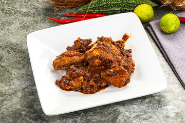 Indian cuisine - Vindaloo fish with spices