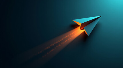 A origami paper plane on a simple background.