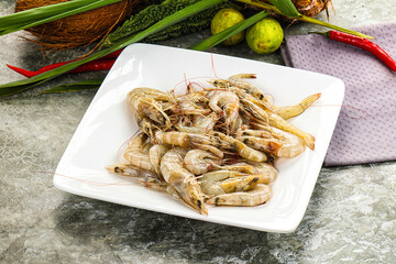 Raw fresh prawn for cooking